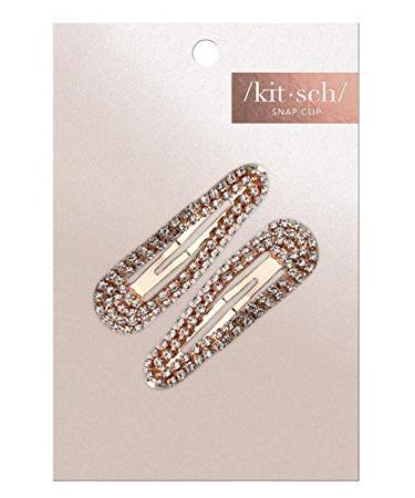 Rhinestone Snap Clips in Rose Gold - Kitsch - 2 Piece Set - Buy Online on GoSupps.com