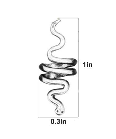 18 Pcs Hair Spiral Beads Metal Cuffs Dreadlock Loc Jewelry Hair Wraps Accessory - Buy Online on GoSupps.com