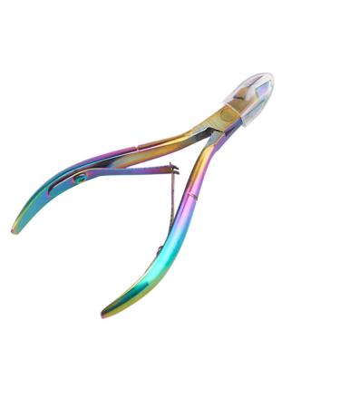 Rainbow Stainless Steel Nail Cuticle Pusher Tweezer Nail Art Files Gel Polish Manicure Care Groove Tool 11