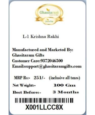 Ghasitaram Gifts Rakhi for Brother Rakhis Online - L-1 Ganesha Rakhi Single Rakhi Only - Buy Online on GoSupps.com