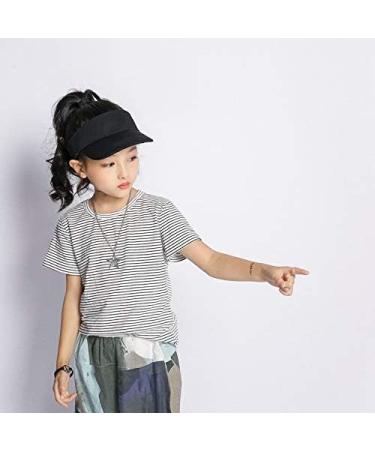 Kids Black Adjustable Visor Sun Hat | 6-12 Years | Athletic Sports Hat - Buy Online on GoSupps.com
