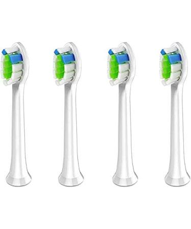 Hanasco Sonic Electric Toothbrush Replacement Heads Pack of 4 (White)