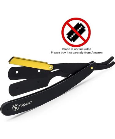 Professional Cut Throat Razor Kit for Men - Matte Black & 24K Gold Plated Barber Grade Straight Razor - Premium Shaving Experience - Buy Online on GoSupps.com