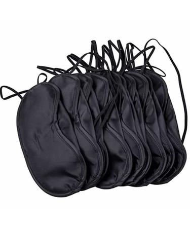 Sleep Eye Masks for Men Women 10pcs Sleeping Masks & Blindfold Night Sleep Masks Block Out Light Soft Comfort Eye Shade Covers for Travel Sleeping Yoga Nap Shift Work Black