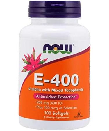 Now Foods Vitamin E-400 IU 100 Softgel - Powerful Antioxidant for Immune Support - Buy Online on GoSupps.com