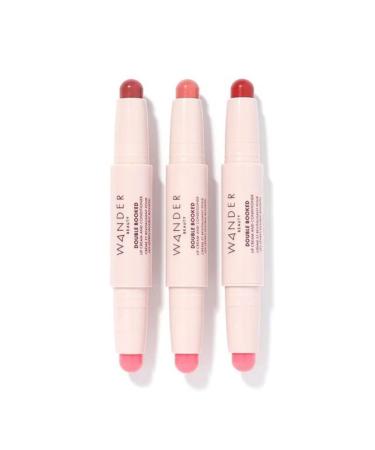 Wander Beauty Double Booked Lip Conditioner & Cream - Dual-Sided Tinted Lip Balm with Vitamin E & Shea Butter for Dry Lips - Boss Babe/In The Clear (Nude Pink) - 0.05 oz - Buy Online on GoSupps.com