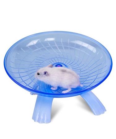SZMYLED Plastic Exercise Wheel for Small Animals - Silent Spinner Non Slip Run Disc for Hamsters Hedgehogs Small Pets Exercise Wheel Blue 18 * 18 * 11cm