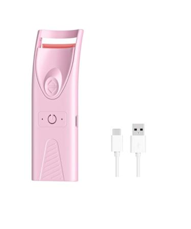 Torribala Pink YJ02 Eyelashes Curls Portable Small Electric Heated Eyelash Curler Long Lasting Electric Heated Comb Makeup Tool