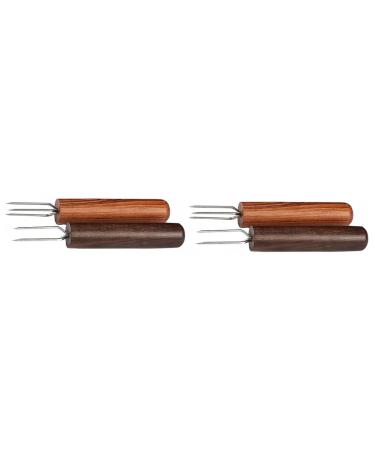 Homsfou 4 pieces extension needle Moxa Warm Prolong Tool Tools Moxibuscy fork Moibuscystick Sausage Wurst Chorizo Moxibus-Exter Department Household Deliveries Deliveries Ebenwood