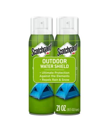 Scotchgard Heavy Duty Water Shield, Repels Water, Ideal For Outerwear, Tents, Backpacks, Canvas, Polyester And Nylon, 21 Ounces total (10.5 oz, 2 pack) 21 Oz. (2 Cans)