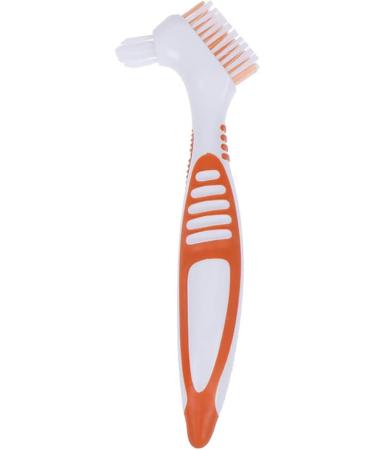 Portable Denture Double Sided Brush - Dual Head Toothbrush for False Teeth Cleaning (2 Pieces) - Buy Online on GoSupps.com