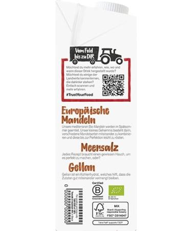 Provamel Organic Almond Drink - Sugar-Free Vegan Lactose-Free UHT 8x1L - Herbal Beverage for Healthy Living - Buy Online on GoSupps.com