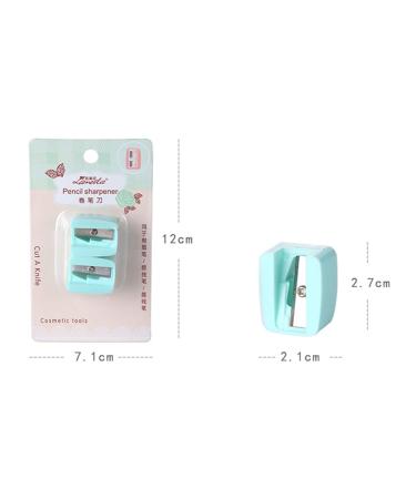 Minkissy 2pcs Eyebrow & Eyeliner Pencil Sharpener | Mini Plastic Compact Tool for Eye Makeup | Women Girls | Random Color - Buy Online on GoSupps.com