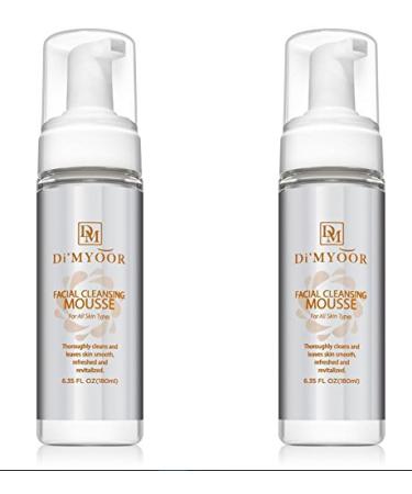 Facial Cleansing Mousse with Non-Drying Formula - Purifying Deep Foaming Cleanser - Foam Face Wash for Women and Men - Balances Regenerates & Smoothens All Skin Types - 6.35 fl oz/ 180ml 2 Pack 3.18 Fl Oz (Pack of 2)