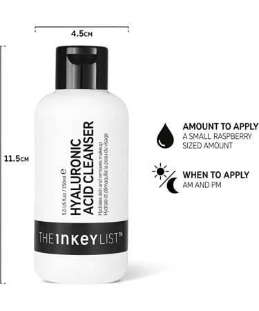 The INKEY List Hyaluronic Acid Cleanser 150ml - Hydrating Facial Cleanser for All Skin Types | International Shipping Available - Buy Online on GoSupps.com