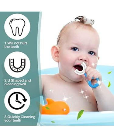 U-Shape Kids Toothbrush - 360 Whole Mouth Dental Care Soft Silicone - Pack of 2 for Ages 2-12 - Buy Online on GoSupps.com