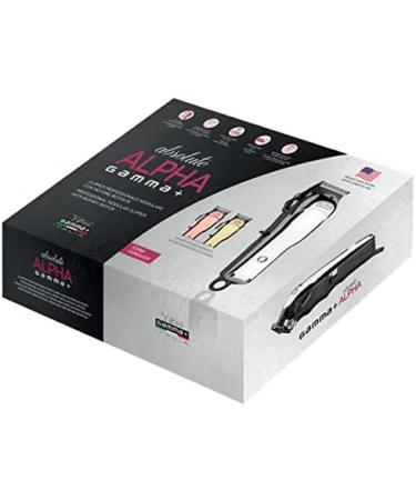 Gammapiu Absolute Alpha Clipper - Professional Men's Hair Cutter with Rechargeable 45mm Flat Blade & 5 Combs - International Shipping Available - Buy Online on GoSupps.com