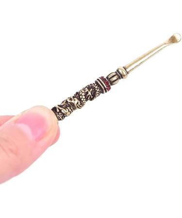 Retro Brass Dragon Ear Spoon - Portable Ear Cleaning Tool with Keychain Pendant (Color D) - Buy Online on GoSupps.com