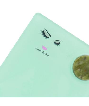 Eyelash Extension Pallet Holder Set - 2 in 1 Acrylic & Round Jade Stone Lash Grafting Tool Pad | Blue - International Shipping Available - Buy Online on GoSupps.com