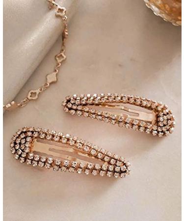 Rhinestone Snap Clips in Rose Gold - Kitsch - 2 Piece Set - Buy Online on GoSupps.com