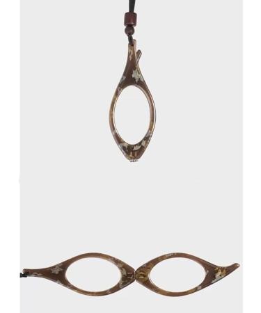 Buy Mini Foldable Reading Glasses Pendant Necklace for Men & Women - Portable +3.0 Brown Eyeglasses with Case | Fashionable Computer Readers - International Shipping Available - Buy Online on GoSupps.com