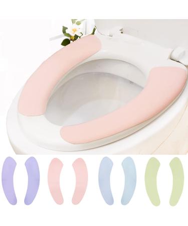 4 Set Bathroom Warmer Toilet Seat Cover Pads Washable and Reusable Cushion