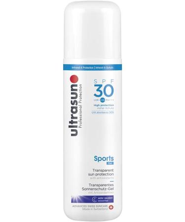 ultrasun Sports SPF 30 Transparent Sun Protection Gel 200 ml + Lip Protection SPF30 - Buy Online on GoSupps.com