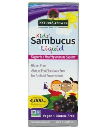Natural's Answer Kids Sambucus Gluten Free Alcohol Free 4000 mg 120 ml