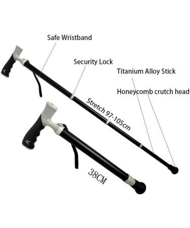 Portable Climbing Stick Titanium Alloy Cane Telescopic Climbing Hand Stick Support Cane Multifunctional Non-Slip Cane - Buy Online on GoSupps.com