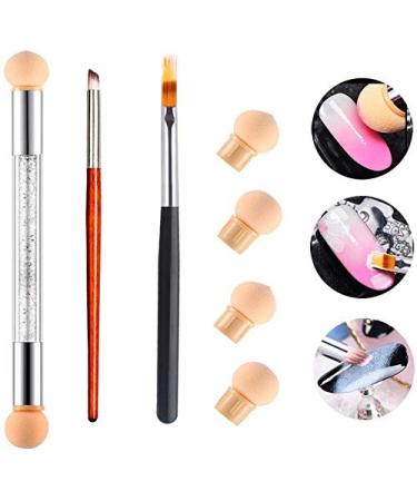 MWOOT Nail Art Brush Set (8 pcs) - Ombre & French Design Brushes for Gel Nail Decoration & Baby Boomer Techniques - Buy Online on GoSupps.com