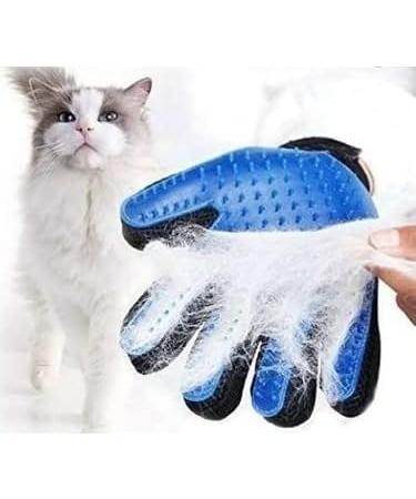 Pet Hair Remover Glove - Gentle Pet Grooming Glove Brush - Deshedding Glove - Massage Mitt with Enhanced Five Finger Design - Perfect for Dogs & Cats with Long & Short Fur - 1 Pack (Right-Hand) Blue - Buy Online on GoSupps.com