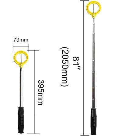 PINMEI Golf Ball Retriever Tool - Automatic Extendable Stainless Steel for Water Hazards - White/Yellow - Perfect Gift for Golfers - Buy Online on GoSupps.com