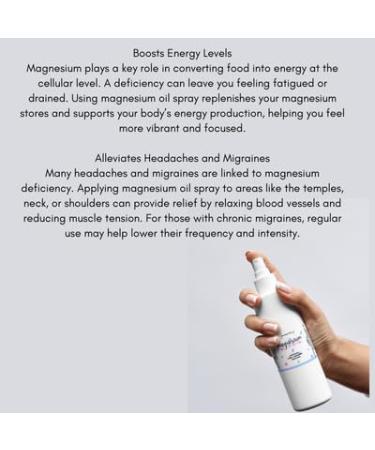 Pure Magnesium Oil Spray 8 oz - Topical Magnesium Spray for Sleep Extra Strength - Less Sting - Less Itch - 100% Natural and Organic Oil - Made in USA 8 Fl Oz (Pack of 1) - Buy Online on GoSupps.com