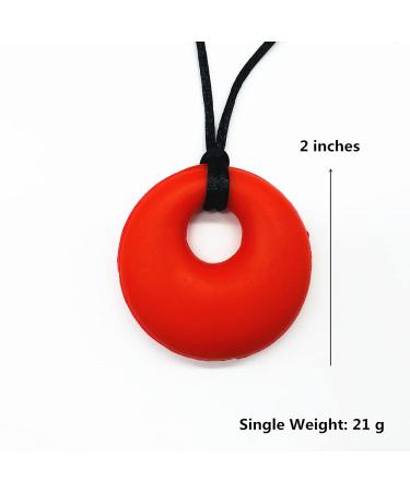 Ulvbabi 4-Piece Sensory Silicone Chew Necklace for Adults & Children | Durable Oral Bite Rings for Autism ADHD Teething & Soft Breastfeeding - Buy Online on GoSupps.com