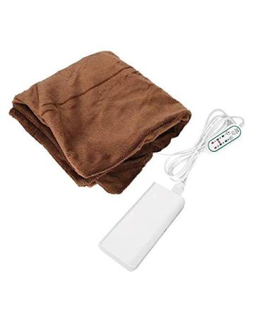 Heating cushion heating blanket heating blanket scarf electrical warm soft plush flannel blanket three-speed thermostat timing model scarf for back and shoulders at home office car (coffee) coffee