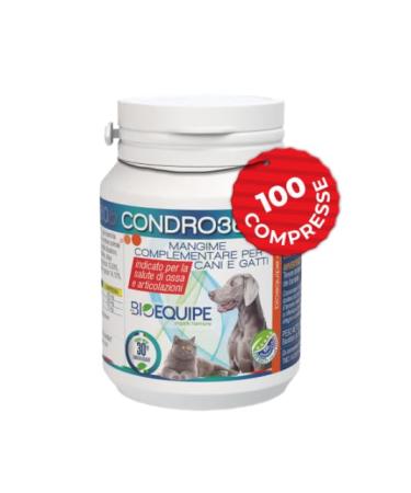 Joint Supplement Dog Chondroprotectors with Glucosamine 6 Month Treatment, Chondroitin, Proteins - Support for Joints, Cartilage and Bones - 100 Tablets Bioequipe