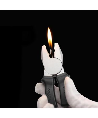 2(Pcs) Red Black Metal Cool Lighter Jet Torch Flame Windproof Adjustable Refillable Butane Lighters Kitchen Outdoors BBQ Candles (No Gas) - Buy Online on GoSupps.com