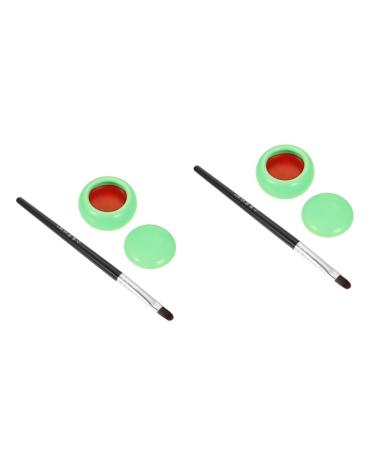 FOMIYES Moisturizing Lipstick 2 Pieces Lipstick Blush Moisturizing Lipstick Healthy Blusher Creative Blusher Face Blusher Vintage Blusher Safe Blusher Ceramics Cheek