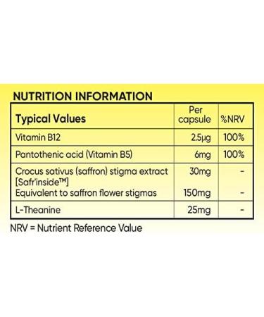 Rescue Balance Capsules: Saffron B5 B12 Vitamins Flower Essences - 30 Day Supply for Emotional Balance and Positivity - Vegan Mood Enhancer for Busy Days - Buy Online on GoSupps.com