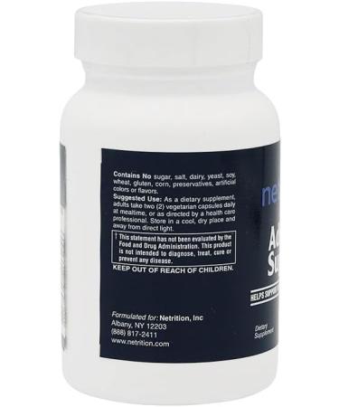 Netrition Adrenal Support 60 Vegetarian Capsules - Buy Online on GoSupps.com