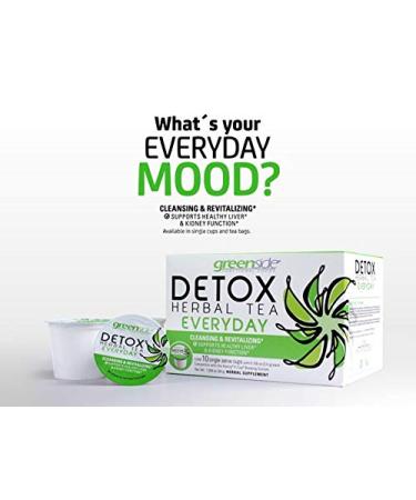 Greenside Detox Herbal Tea Single Serve Cups - 10 Cleansing & Revitalizing Cups for Daily Wellness - 3g Each - Buy Online on GoSupps.com