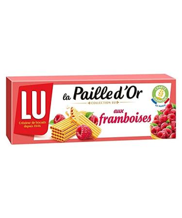 G n rique LU PAILLE DOR - Delicious raspberry wafers - 170g of sweet bliss for all those with a sweet tooth - Pack of 4