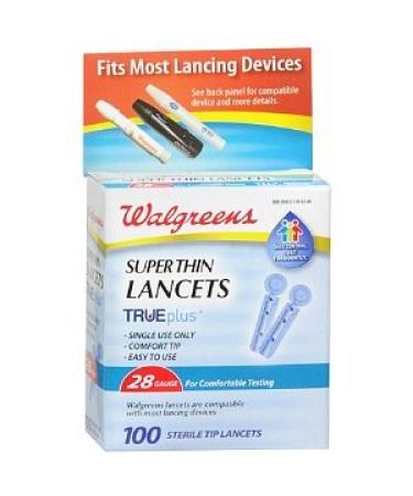 Walgreens 28 Guage Lancets 100 ea