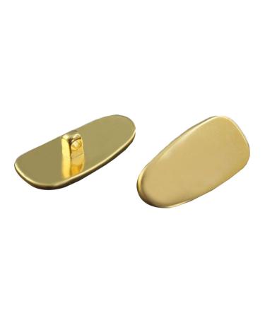 Babesa glasses pads non-slip nose pads silicone nasal pillows 1 pair of gold-colored metal-nose pads for screw glasses repair glass pads