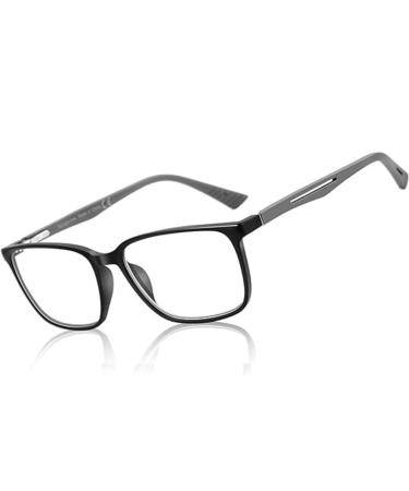 ZENOTTIC Blue Light Blocking Glasses Reading Glasses for Men Square Frame Readers Anti Glare Sport Computer Glasses Black 3.0 x