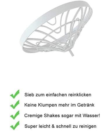 Amityunion Protein Shaker Deluxe 800ml - Leak-Proof BPA-Free Sieve & Scale for Creamy Whey Shakes - Midnight Black - Buy Online on GoSupps.com