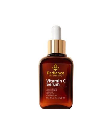 RADIANCE Vitamin C Face Serum with Hyaluronic Acid Vitamin E Ferulic Acid Aloe Vera Collagen Boost Anti Aging Brightening Serum Dark Spot Serum for Face & Eye Fine Lines Wrinkles Dull Skin 1 fl OZ
