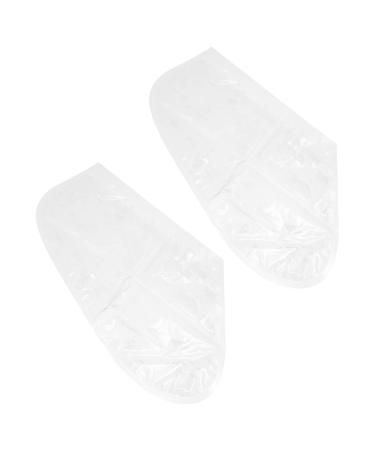 FOMIYES 4 Pairs Footsticker Foot Mask Sandwich Container Cracked Heel Repair Cracked Heel Socks Effective Foot Masks Toe Dividers for Nail Polish Peeling Hydrating White Abs Accessories