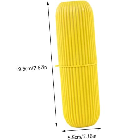 Housoutil 8 Pack Toothbrush Covers & Holders - Travel Plastic Toothbrush Box - Yellow - Buy Online on GoSupps.com