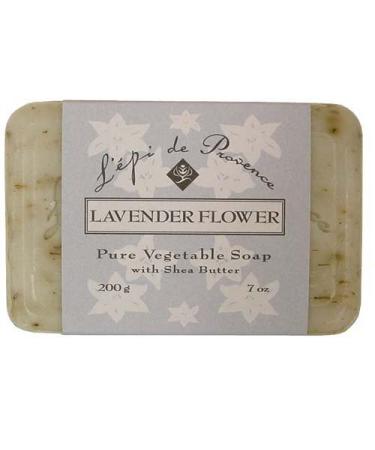 L'epi de Provence Triple Milled Lavender Flower Shea Butter Vegetable Soaps from France 200g